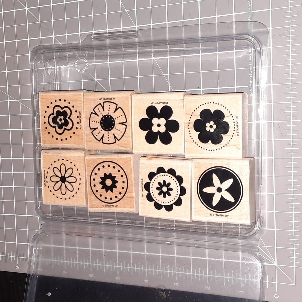 Big Flowers Stampin Up rubber stamp set of 8